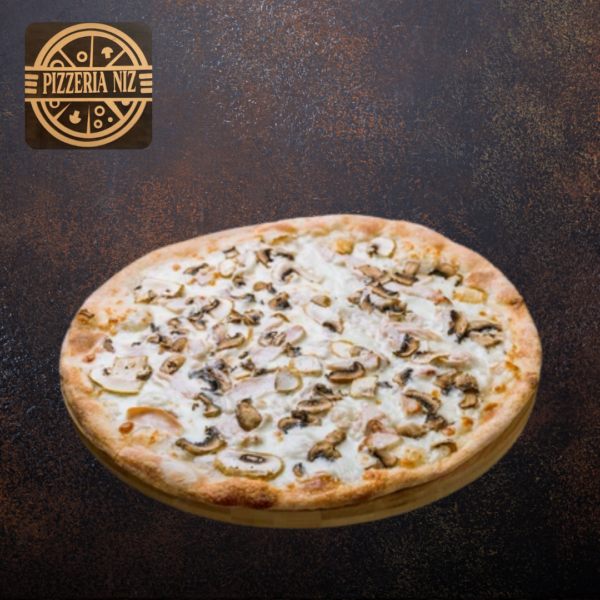 PIZZA POLLO CON CHAMPIÑON