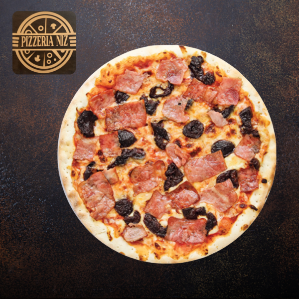 PIZZA COMBINADA CIRUELA TOCINETA